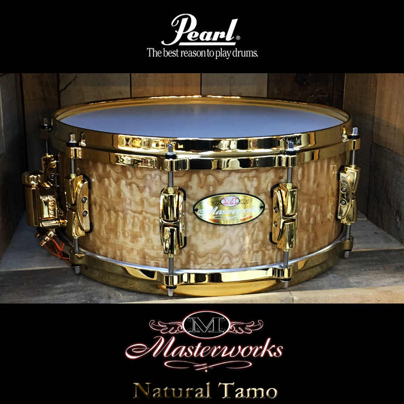 [★드럼채널★] Pearl MasterWorks Snare 'Natural Tamo' 14x5.5" /스네어/ 마스터웍스 /MWA1455S-NTM